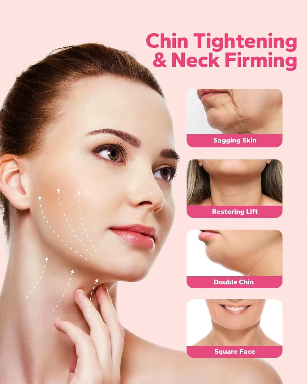Reusable Face Strap, V Line Mask, Double Chin Reducer, Chin up Patch, Chin Strap, V Shaped Belt, V Shaped Face Mask for Sagging