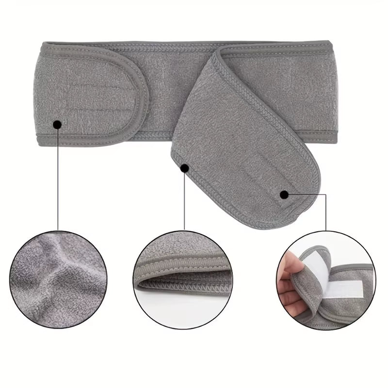 Women'S Adjustable Wide Headband - Great Cosmetic Accessory for Yoga, Sports, Spa, Bath, Shower, Makeup and Face Wash